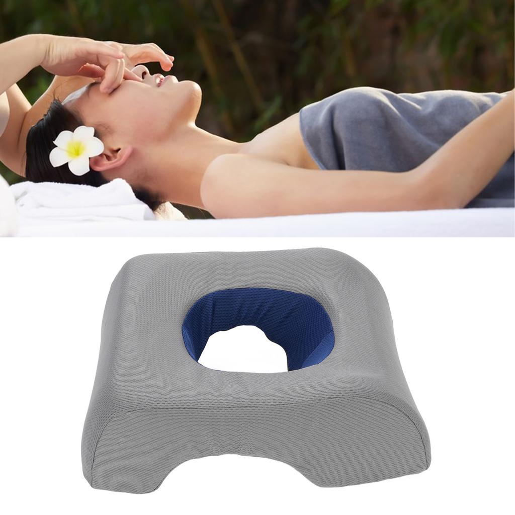 Face Down Pillow Soft Center Hole Portable Face Headrest Pillow Cushion for Beauty Salon Home