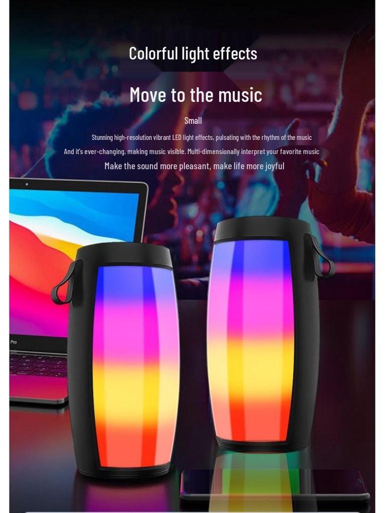 Shocking Sound: High-Quality Bass Bluetooth Speaker with LED Atmosphere Light - Model 1202