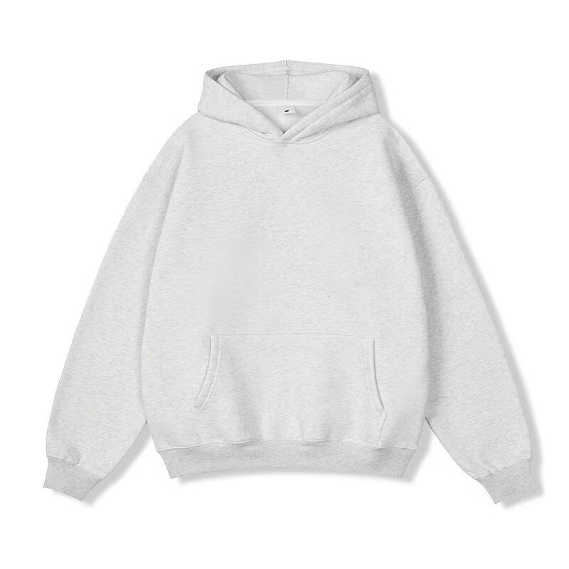 Men's Trendy Heavyweight Hoodie - New Autumn/Winter Solid Color Loose Fit by High Street Brand