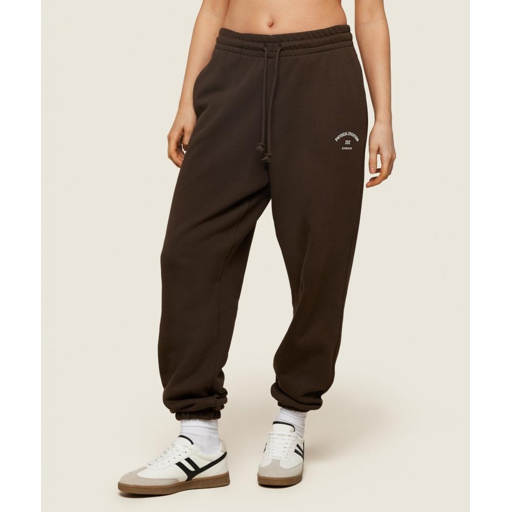 

Спортивные штаны GYMSHARK Phys Ed с графическим рисунком, коричневые B1C7D NBY8 XXS