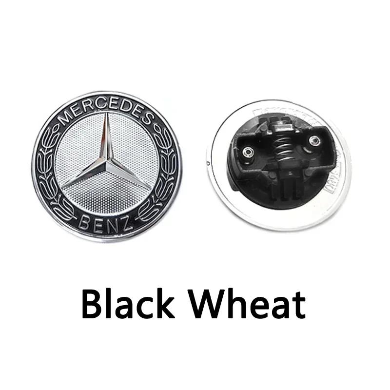 1pcs 44mm 57mm 74mm Metal For Mercedes Benz Front Hood Bonnet Head GLA GLB GLC GLE E200 E260 E300 Car Badge Emblem Accessories