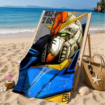Mecha Armor Robotic Design Beach Towel, Microfiber Beach Towel, Perfect For Pool, Beach, Travel, Home Decor Beach Party Fan Gifts