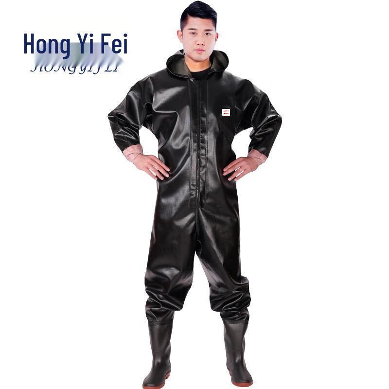 Heavy-Duty Rubber Full-Body Waterproof Waders 44