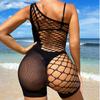 European and American Sex Underwear Vest Halter Sexy Hollow Skirt Mesh Pajamas S-