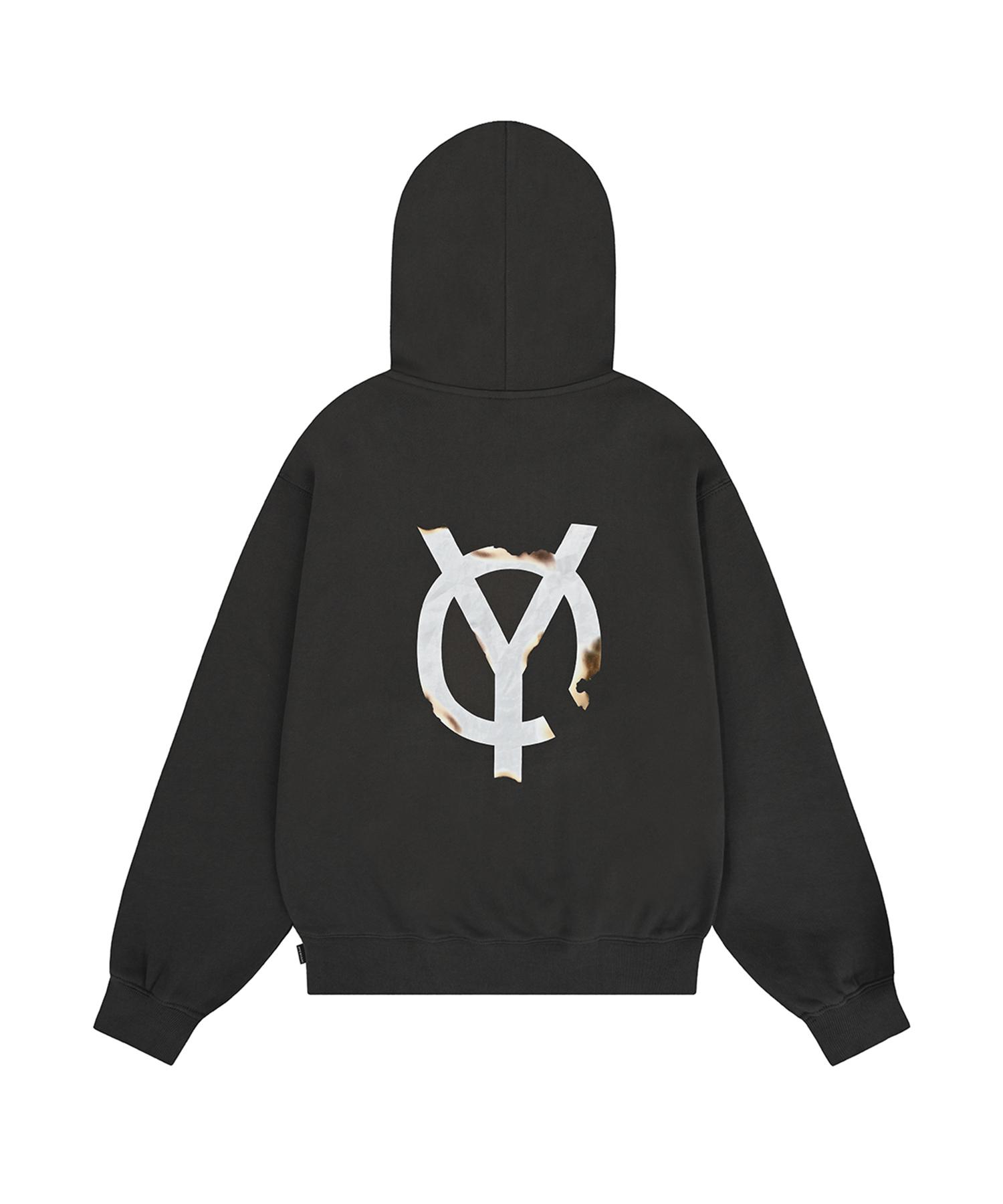Oy Burning Logo Hoodie - Charcoal 0
