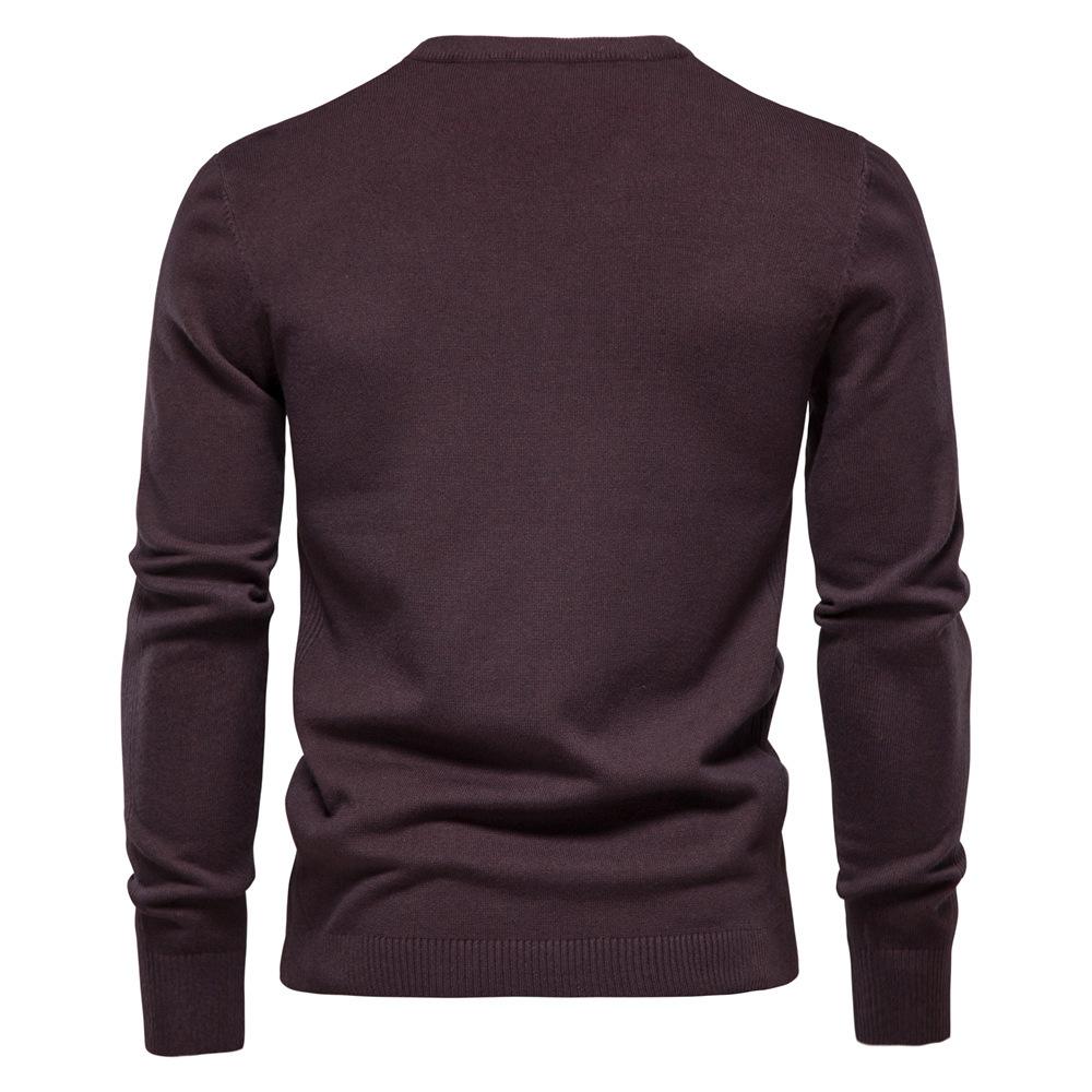Maglione da Uomo Invernale Autunnale a 10 Colori, Girocollo Slim-Fit