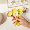 Cute strawberry bow spoon creative girl heart ceramic spoon high value long handle dessert spoon
