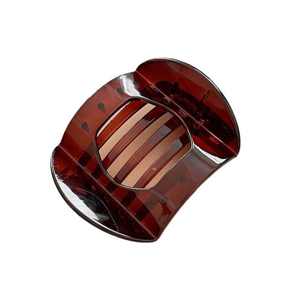 Pinza para el pelo retro con diseño de carey, elegante y sencilla, antideslizante, accesorio para el pelo para mujer.