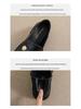 Weiwei Girl 2023 British Style Women's Thick-Soled Loafers with Small Gold Coin Accent