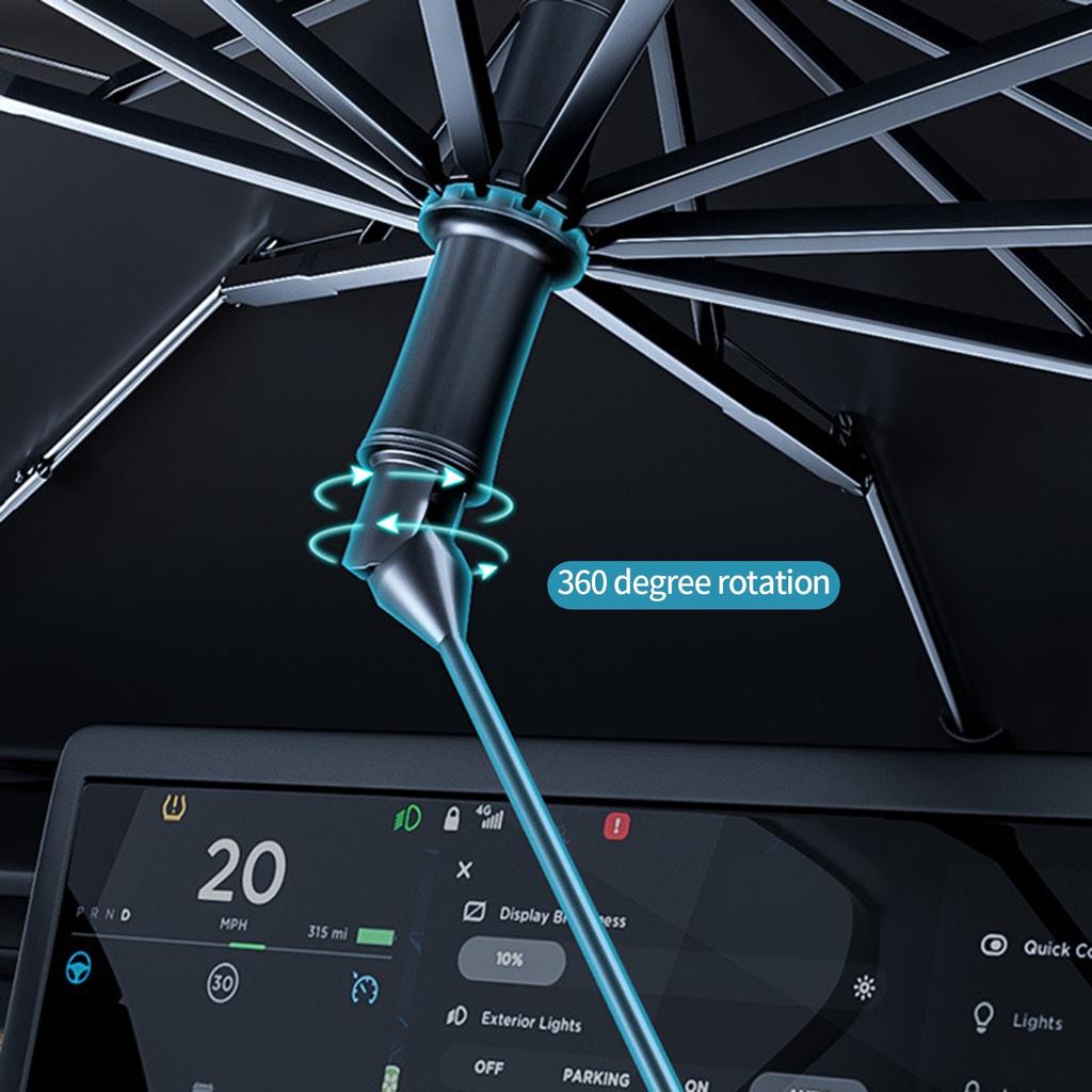 Car Windshield Umbrella - [Latest Vinyl Coating] Car From Heat Damage, Keep Cool And Interior, Spring Structure Edge