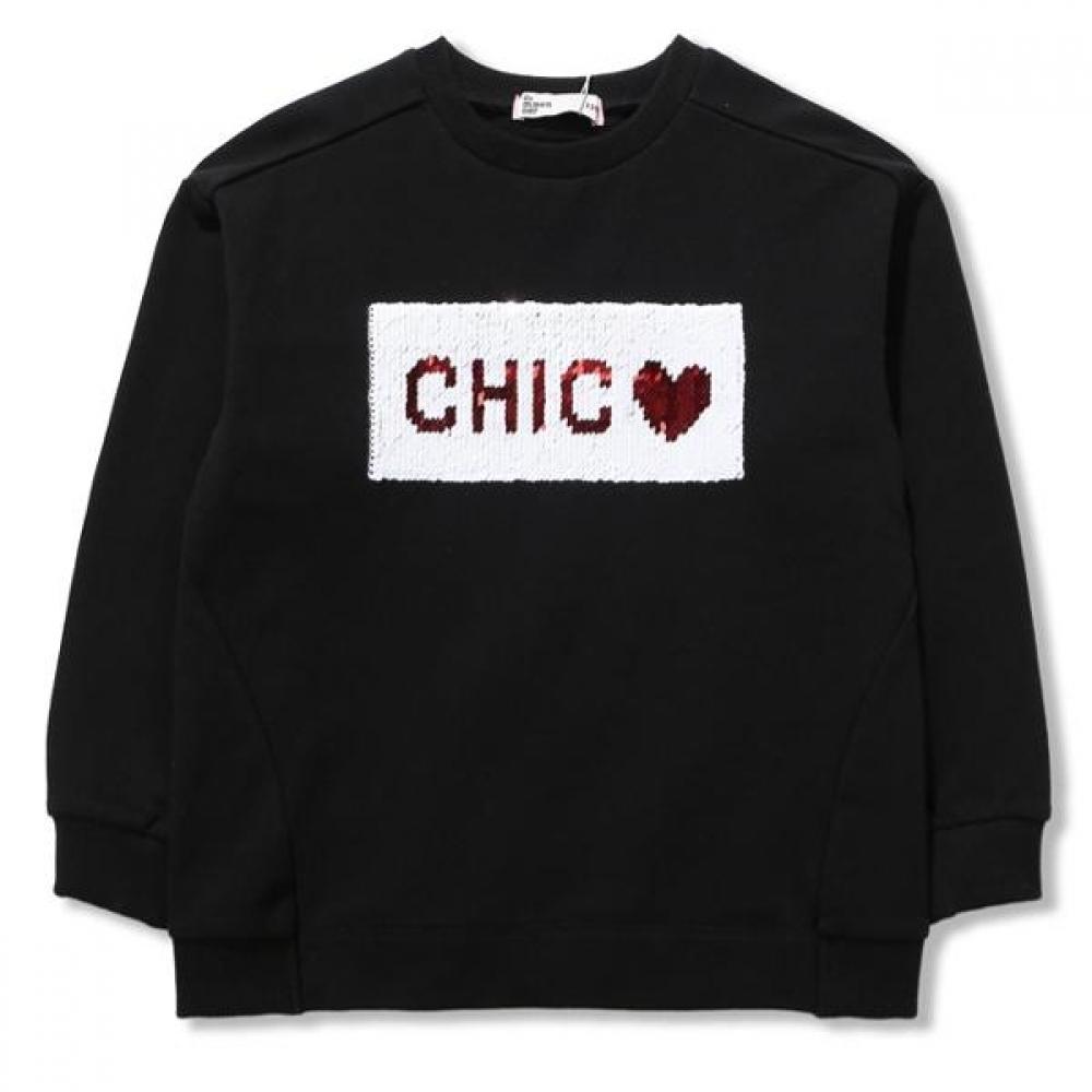 

[comance] Chic Sequin T shirT c2011T156 Black/110