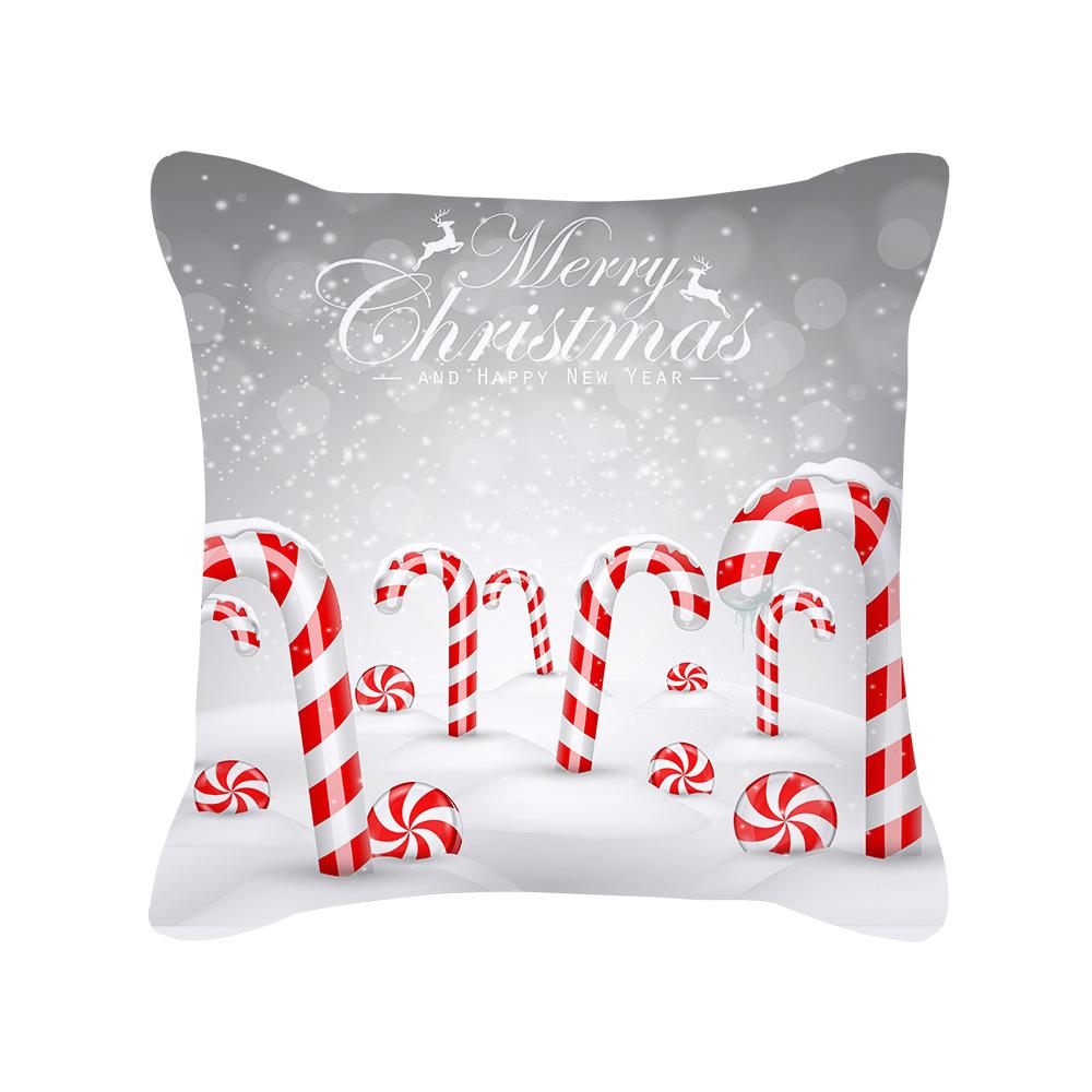 Christmas New Peach Skin Pillow Case Pillow Sofa Pillow Case Red Series Pillow