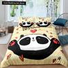 Panda King Full Bedidng Set Kids Romantic Bedding Set Cartoon Animal Duvet Cover Bicycle Balloon Dragonfly Polyester Quilt Cover