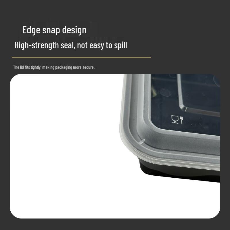 1000ml Square Disposable Food Containers with Lids