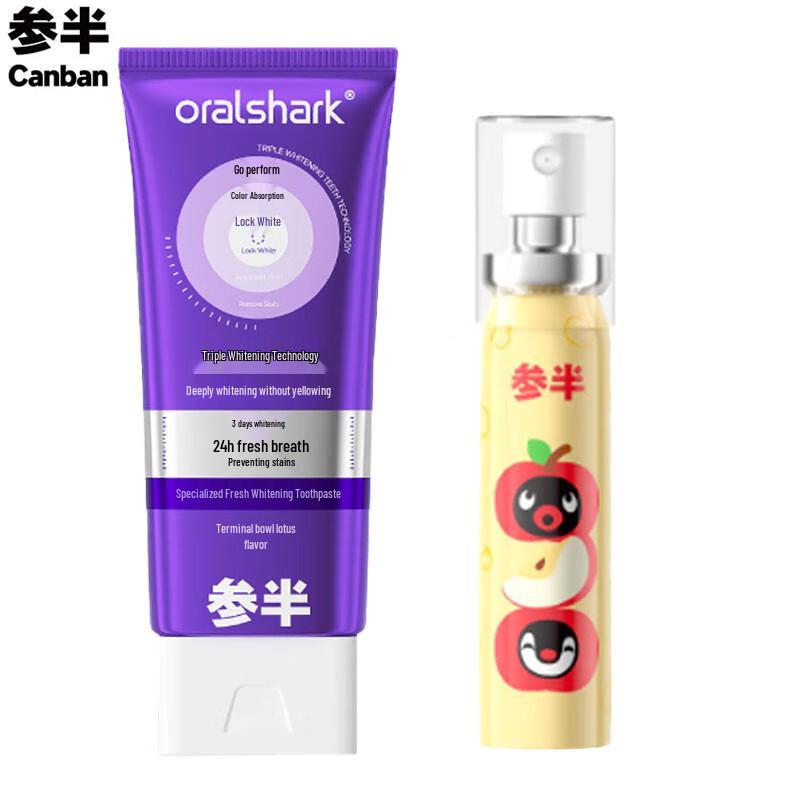 Canban Pingu Fresh Whitening Toothpaste & Oral Spray Set