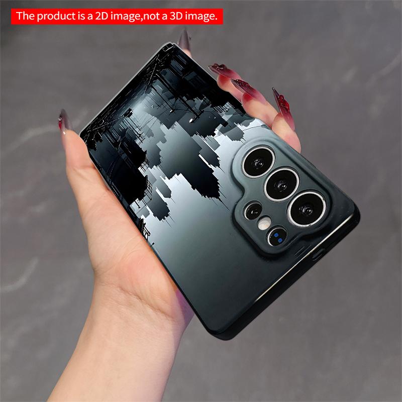 2DFlat Samsung Phone Case Urban Silhouette Cityscape Phone Case Applicable To Galaxy S22 S23 S24 S25ULTRA S26 A12 A13 A14 A15 A16