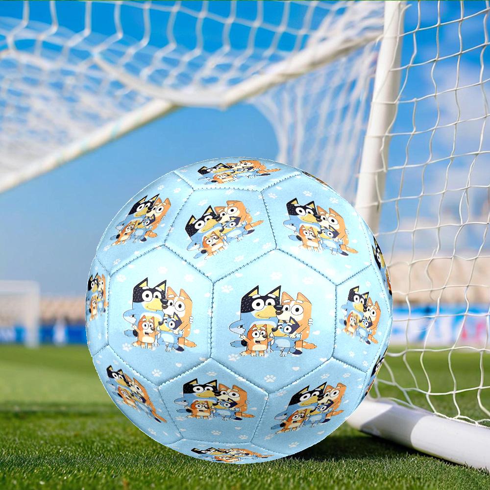 Paw Prints And Bluey Friends Size 5 Soccer Ball, Suitable for Training and Matches, High-Elasticity, Wear-Resistant Material Gift for Fan