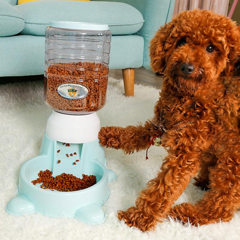 Dog Quantitative Feeding Push-type Feeder Puzzle Pet Large-capacity Automatic Feeder Cat Bowl Cat Bowl