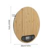 Round Electric Kitchen Scale Wood ABS Kitchen Scale Digital Kitchen Scale  Cooking Baking Meal Prep