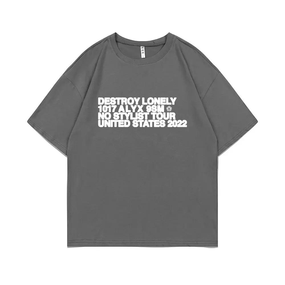 

Rapper Destroy Lonely Alyx Print Tshirt Unisexs Oversized Cotton Short Sleeve Tees Unisex Hip Hop Rap Aesthetic T Shirts 4XL