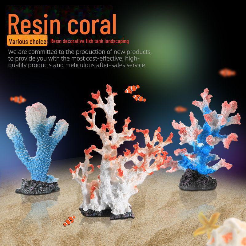 Coral Reef Stone & Fake Coral Decoration for Fish Tank Landscaping