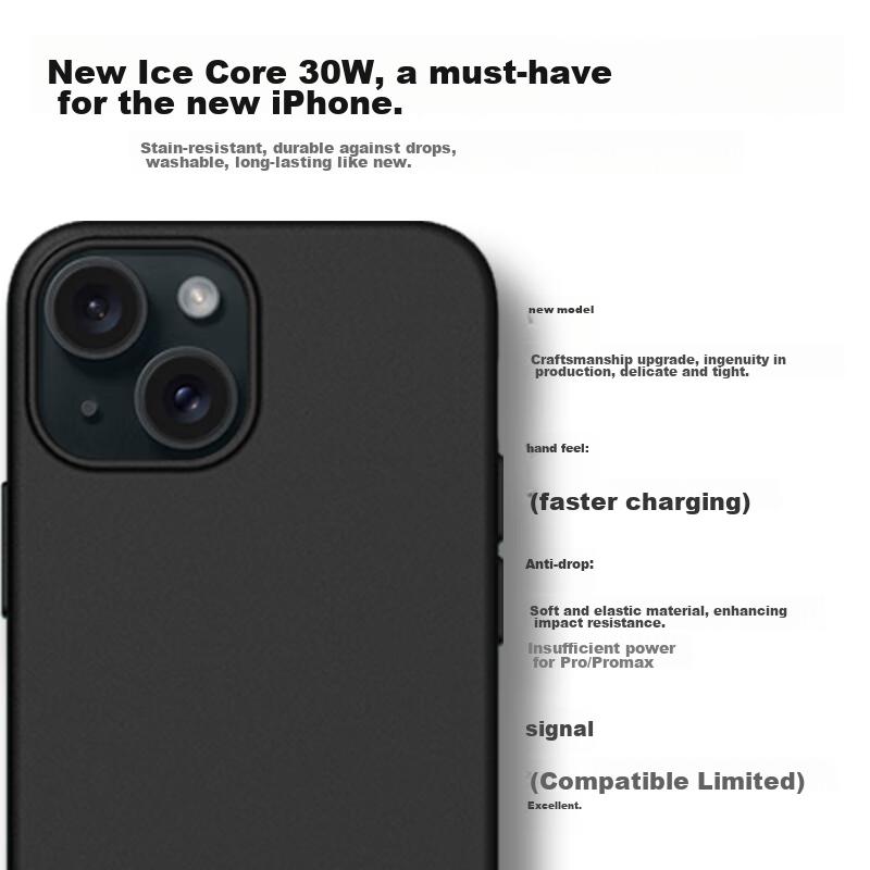 IPhone 15 Case, IPhone 15 Protective Cover, Full Protection, New Upgraded Liquid Silicone, Shockproof, Ultra-Thin, Soft Case, Elegant Black SG-01