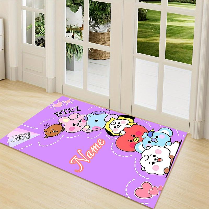 Custom Name Unicorn Fantasy Adventure Carpet Rug Customizable Soft Washable Anti-Slip Home Living Room Sofa Mats Personalized Rug. 0909180