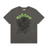 Foreign Trade Meichao Sp5der555555 Spider Web Printing Summer Loose Trend Men's and Women's Couples Short Sleeve T-Shirt Summer