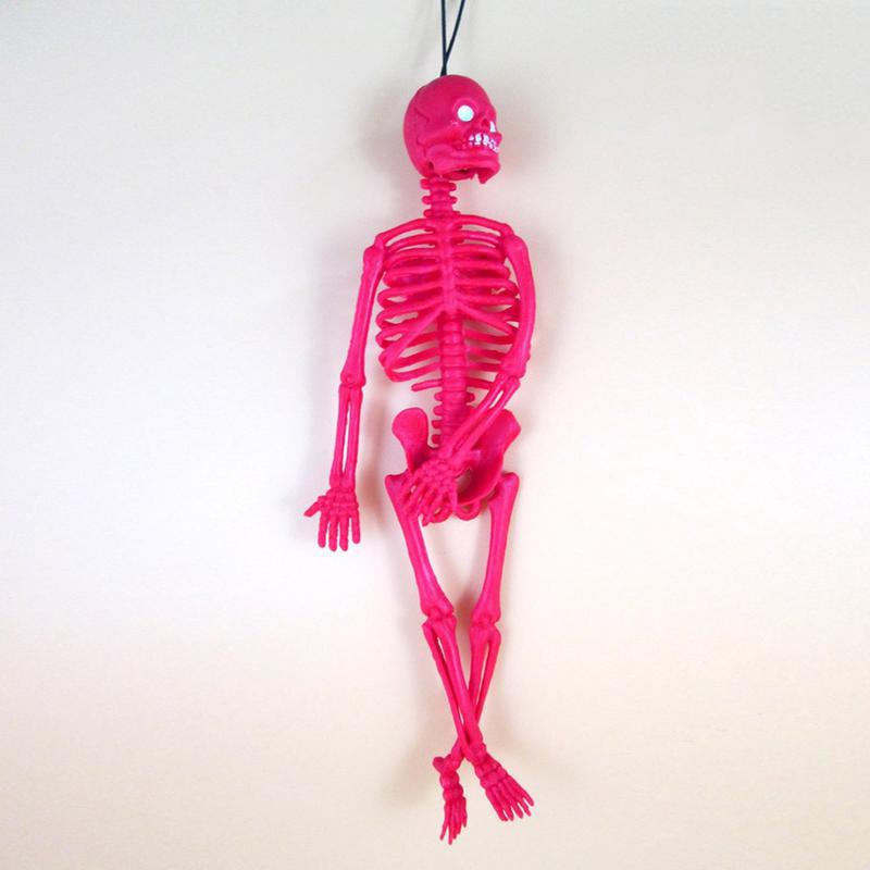 1PC Scary Skeleton Model Halloween Toy Key Chain Plastic Buckle Key Rings Multi Color Gift Party