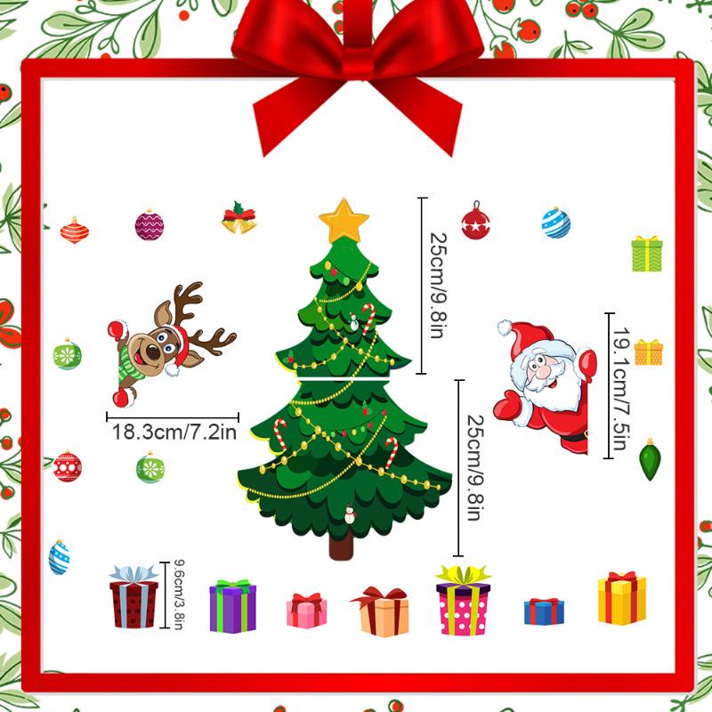 Christmas Decorations Refrigerator Magnet Room Decor Magnetic Christmas Tree Decorations Santa Reindeer Magnets Fridge Stickers
