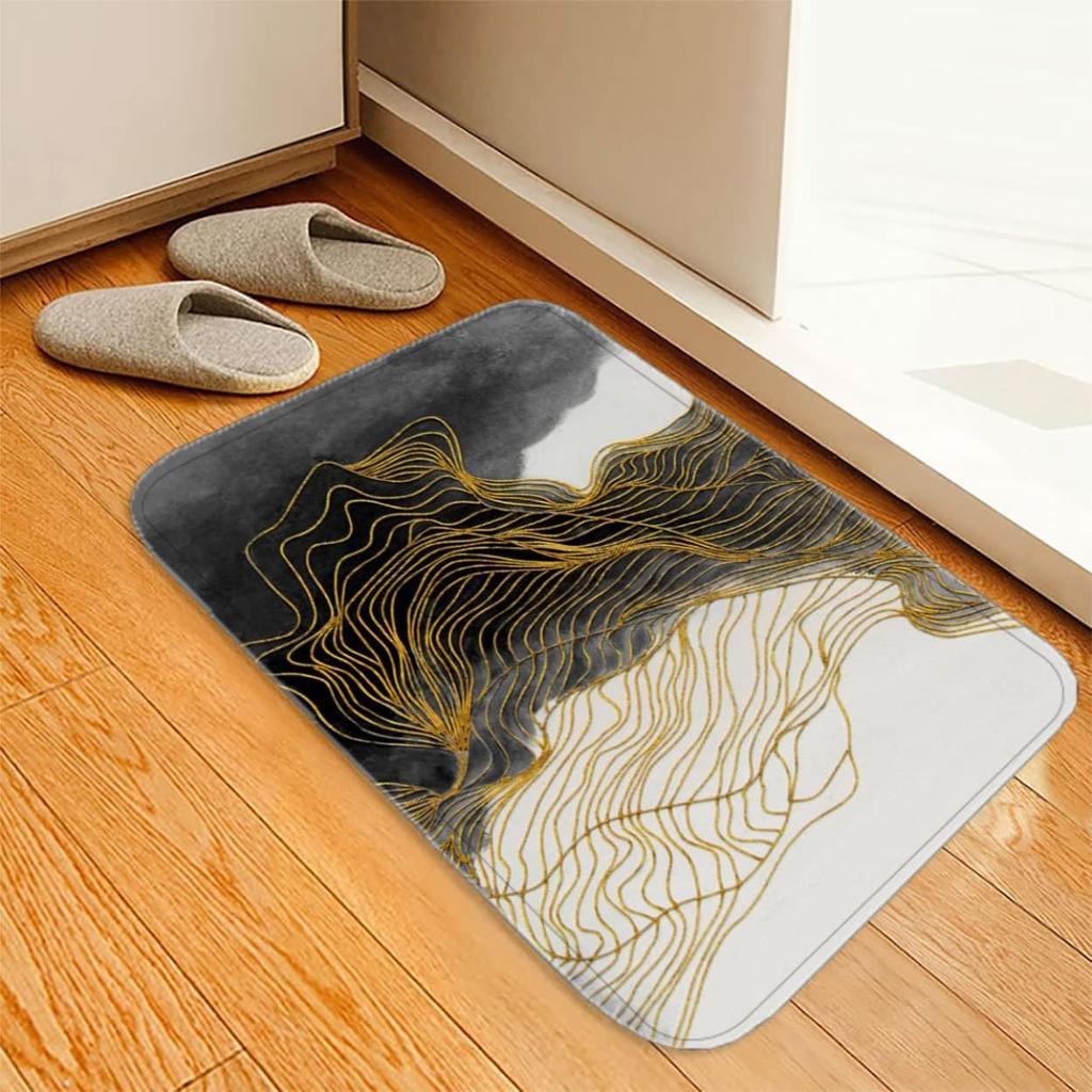 Patterned Door Mat Set With Artistic Landscape Minimalist Marble Designs Stylish Decor Mat For Entryway For Home Decor