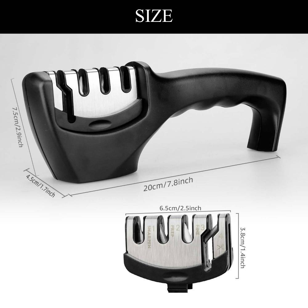 Knife Sharpener Professional 4 Stages Whetstone Kitchen Chef Knives Grinder Scissors Sharpening Stone Heavy Duty Diamond Blades