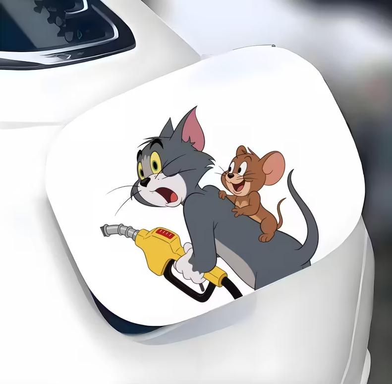 Автомобильная наклейка 3D Том и Джерри Tom and Jerry 10X10см 
