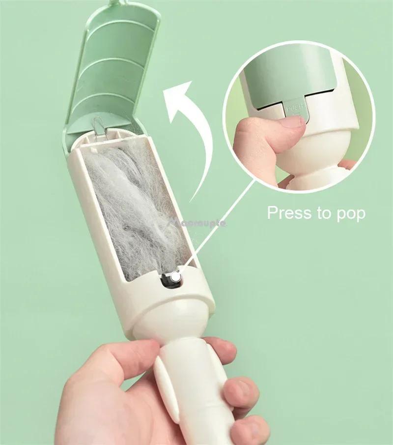 Electrostatic Pet Hair Remover: Self-Cleaning Lint Roller for Cats & Dogs - Multi-Purpose Brush & Sticker Solution