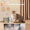Cat Water Fountain Stainless Steel: 2.2 L Cat Fountain for Drinking - Automatic Pet Water Fountain for Cats Inside - Metal Cat Dog Water Dispenser