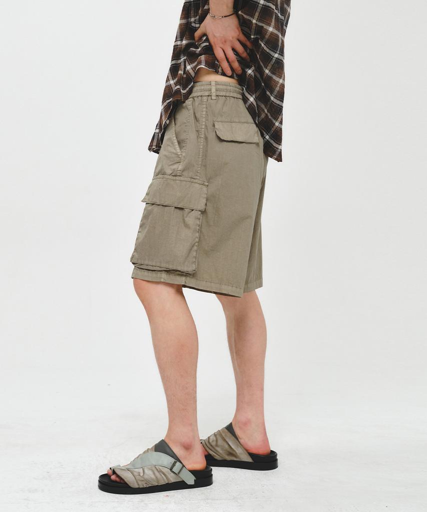 INTEMPOMOOD Tactical Banding Cargo Shorts_Beige