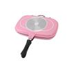 Double Sided Frying Pan Non Stick Uniform Heating Grill Pan for Gas Stove Kitchen Supplies