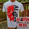Seltenes The Alarm Tour 86s Doppelseitiges Kurzarm-Weißes T-Shirt