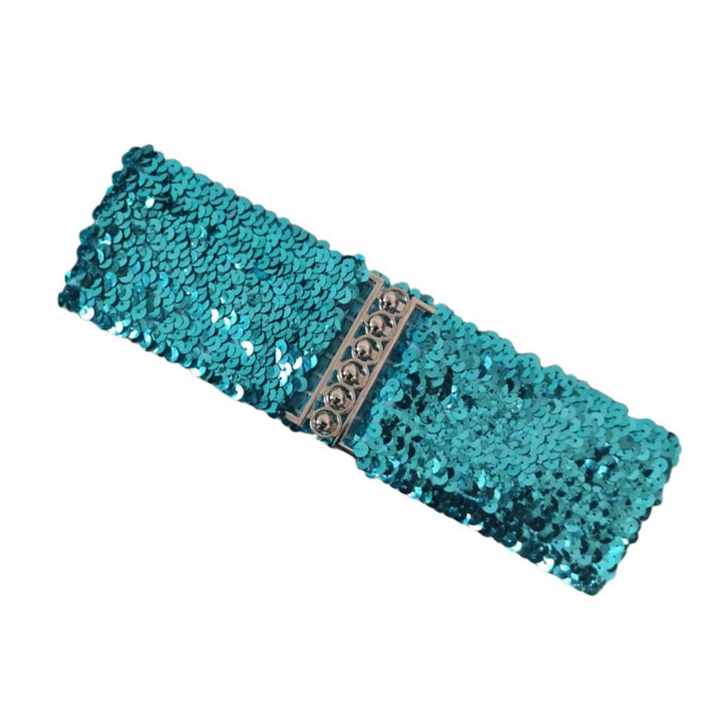 Female Sequin Waist Belt Fashion Elastic Waspie Belt Universal Waspie Dress Decorative Accessories Glittering Waistband