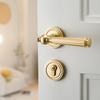 Bedroom Wooden Door Lock, Retro Split American Style Silent Handle Lock