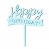 10pcs Acrylic Happy Birthday Cake Toppers Wedding Holiday Decoration Accessory