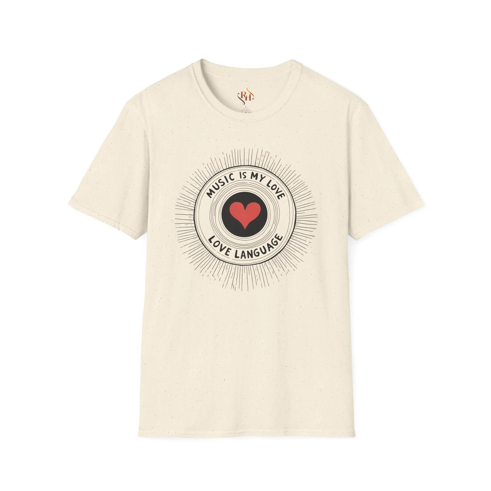Music is My Love Unisex T-Shirt, Gift for Music Lovers, Fun Everyday Tee, Casual S
