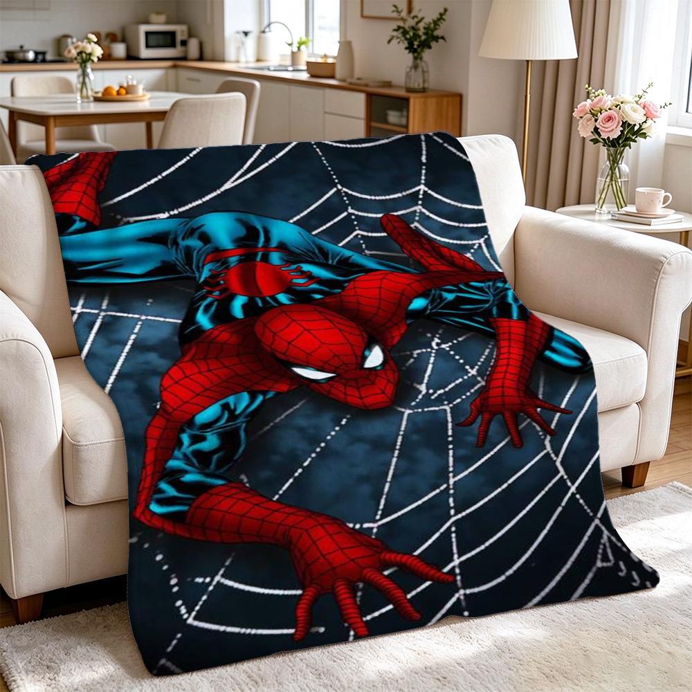 Spider Man Action Pose Blanket Blanket Soft And Comfortable Bedroom Digital Printing Machine Washable