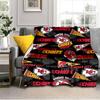 Kansas City Chiefs Pattern Blanket Outdoor Flannel Blanket for Camping, Hiking, Garden Parties, Picnic Essentials,gift for family and friends