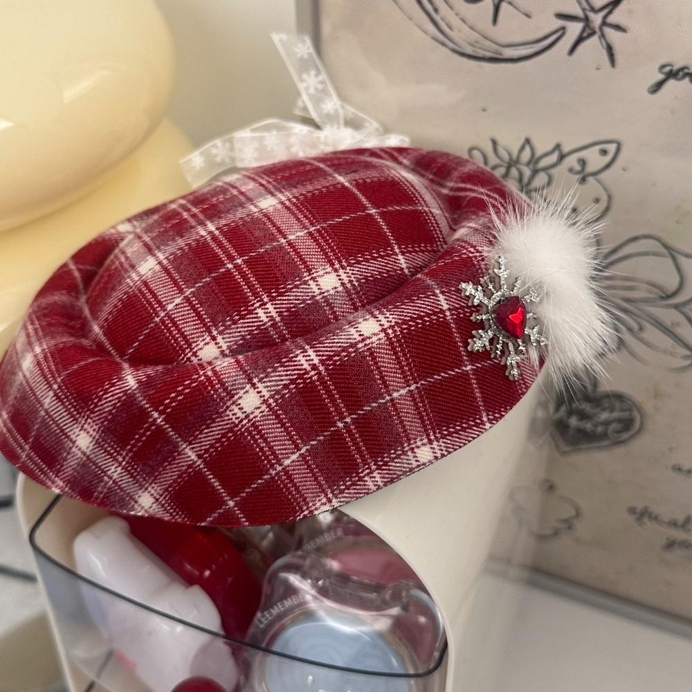 Bow Beret Fedoras Hat Hair Clip Glamorous Top Hat Hairpin Fascinator Hat Hairpin Festive Occasion