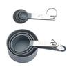 8-Piece Set: Stainless Steel Handle Plastic Measuring Cups & Spoons with Scale for Baking, Seasoning, and Coffee.