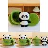 Adorable Creative Plush Panda Toy Featuring Unique Tea Cup Design 25cm Height