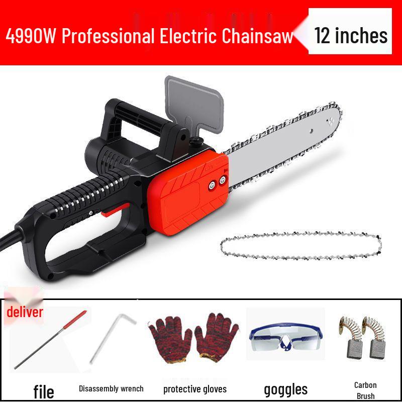 Compact Electric Chainsaw: Handheld Logging and Tree Cutting Tool