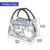 French Toile De Jouy Thermal Lunch Bag Unisex Portable Insulated Cooler Bento Tote Bag for Picnic Work Reusable Packed Lunch Box