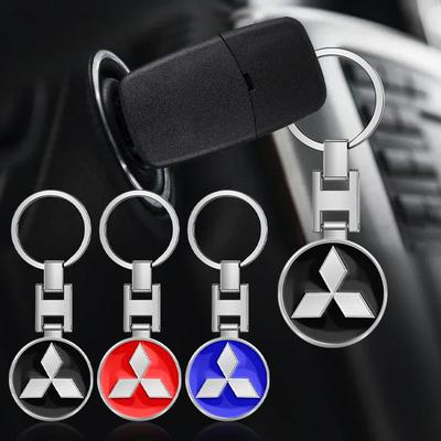 Porte-clés de voiture Emblème de voiture Cadeau Avec porte-clés Accessoires automobiles Pour ASX Lancer Pajero Outlander L200 EVO Lancer EX